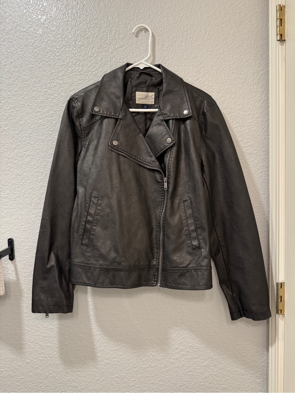 Universal Thread Chocolate Brown Faux Leather Jacket